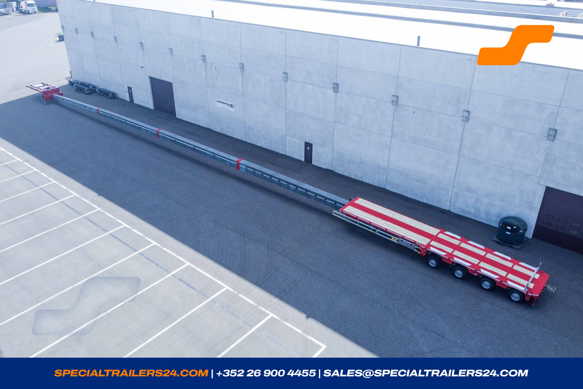 Flatbed trailer Faymonville TeleMAX Vehicle for sale