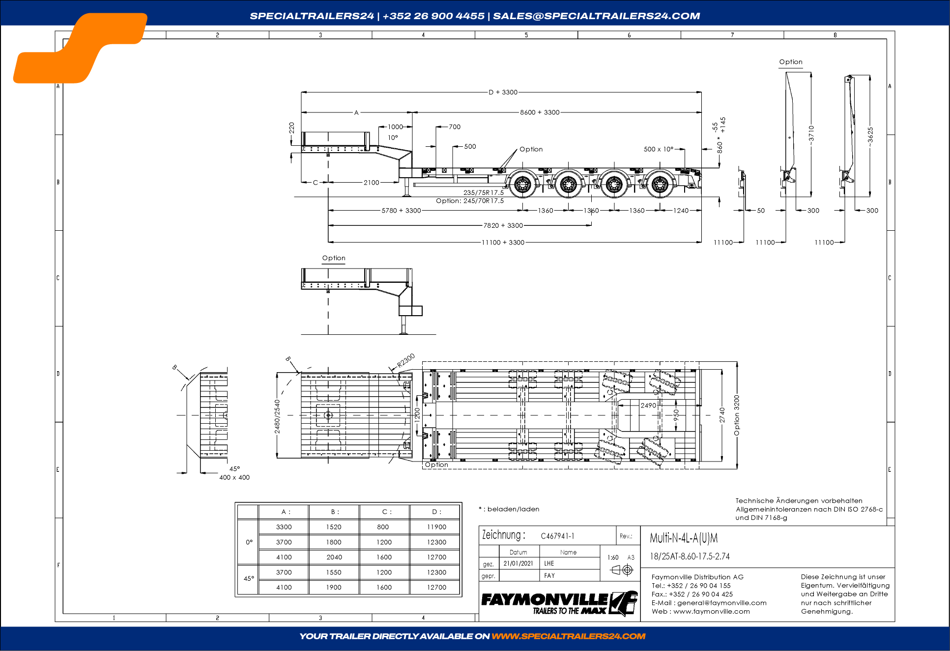 Low loader Faymonville MultiMAX Vehicle for sale